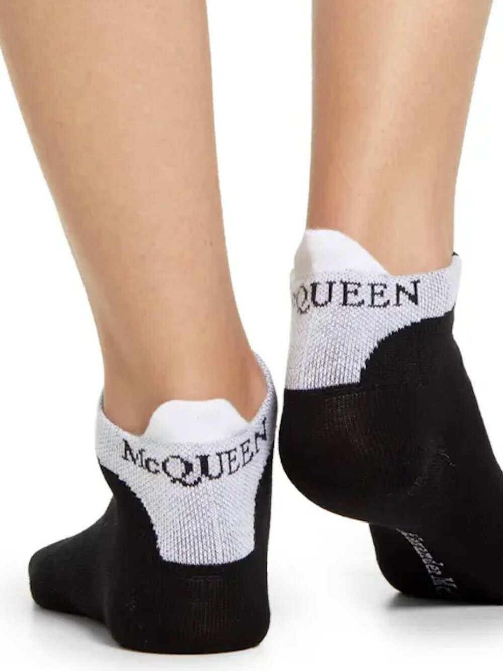 New! 🖤 Alexander McQueen Logo Heel Black & White Socks 🖤
